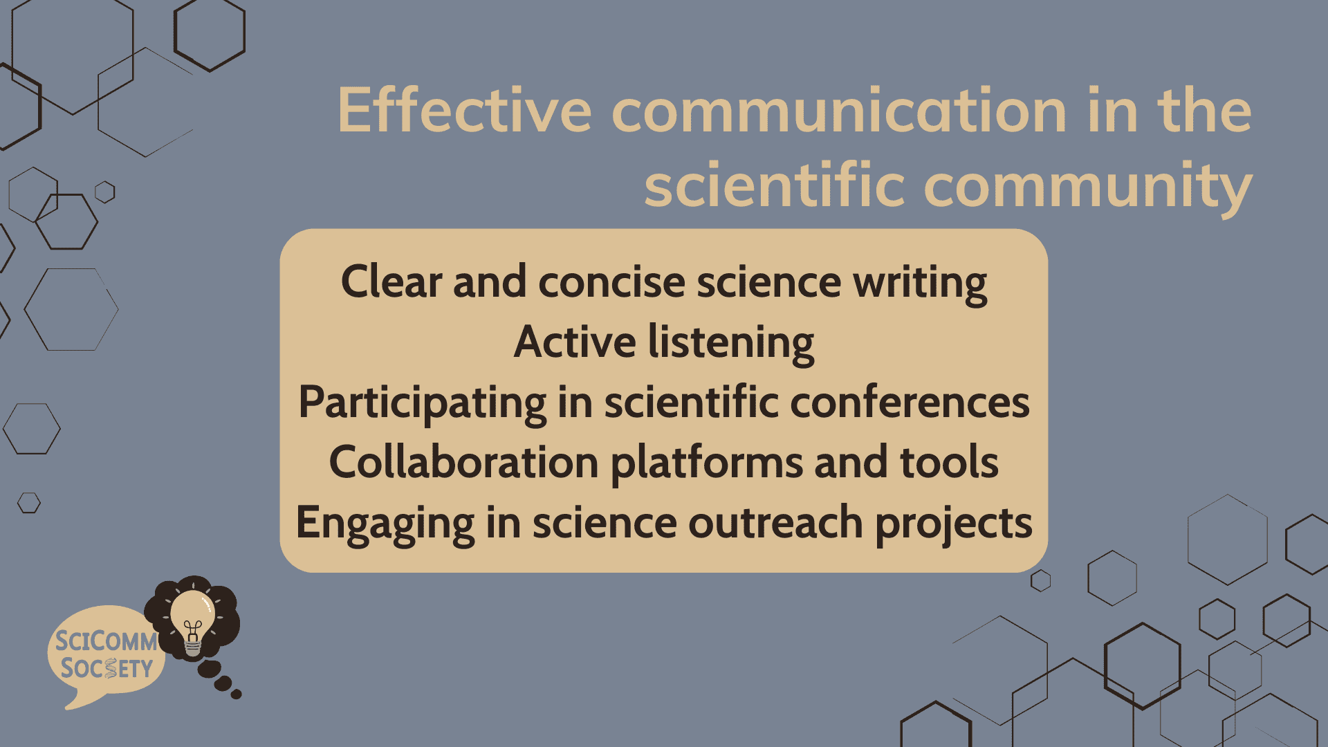 Communication fosters scientific relationships and belonging