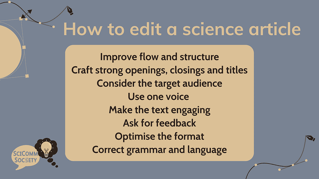 How to edit a science article