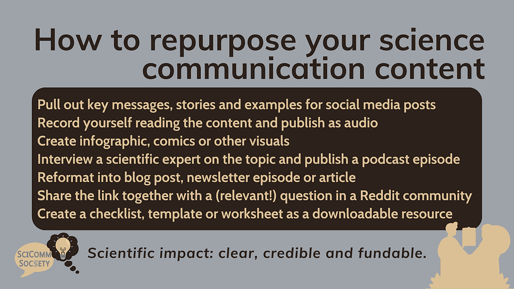How to repurpose your science communication content